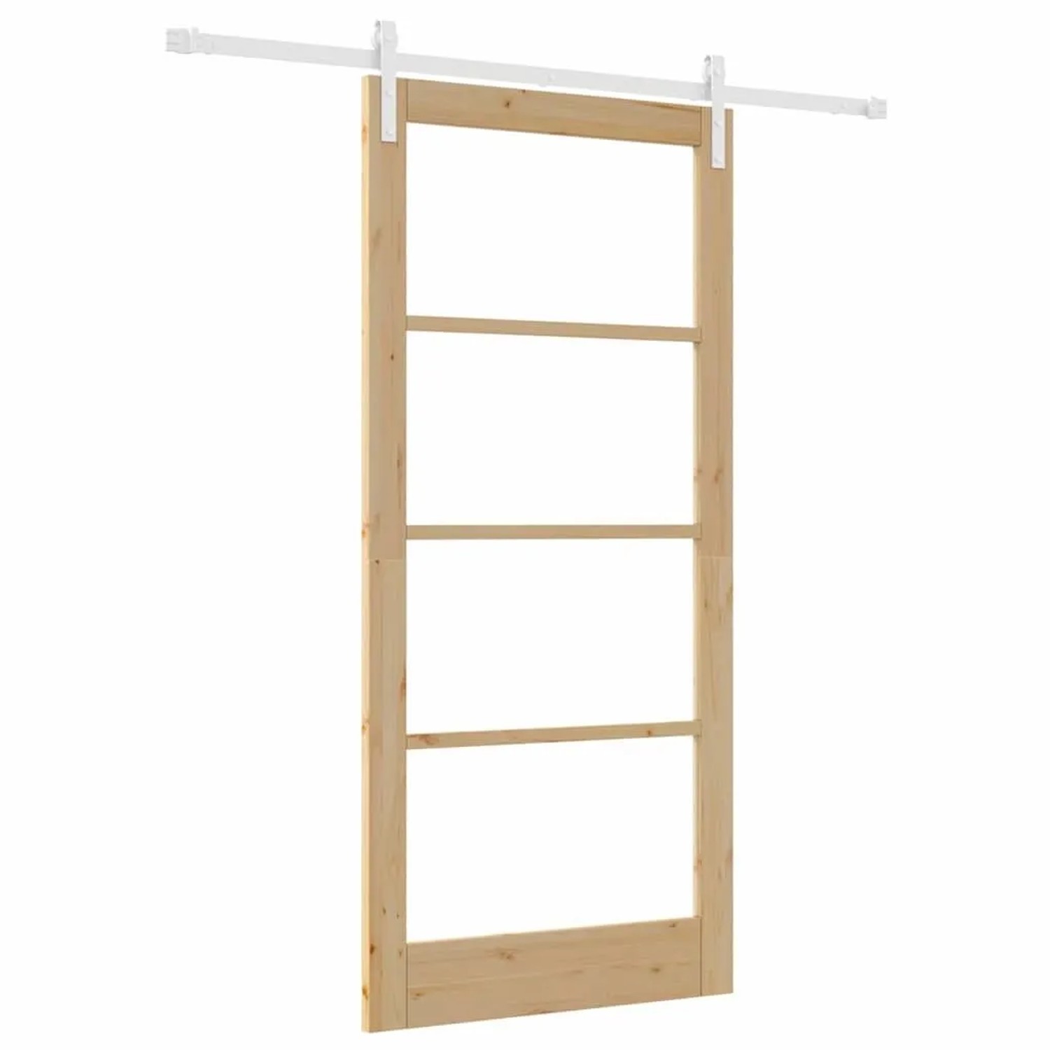 vidaXL Schiebetür ORKDAL Natur 93 x 202 cm Massivholz Kiefer und Glas 3331895