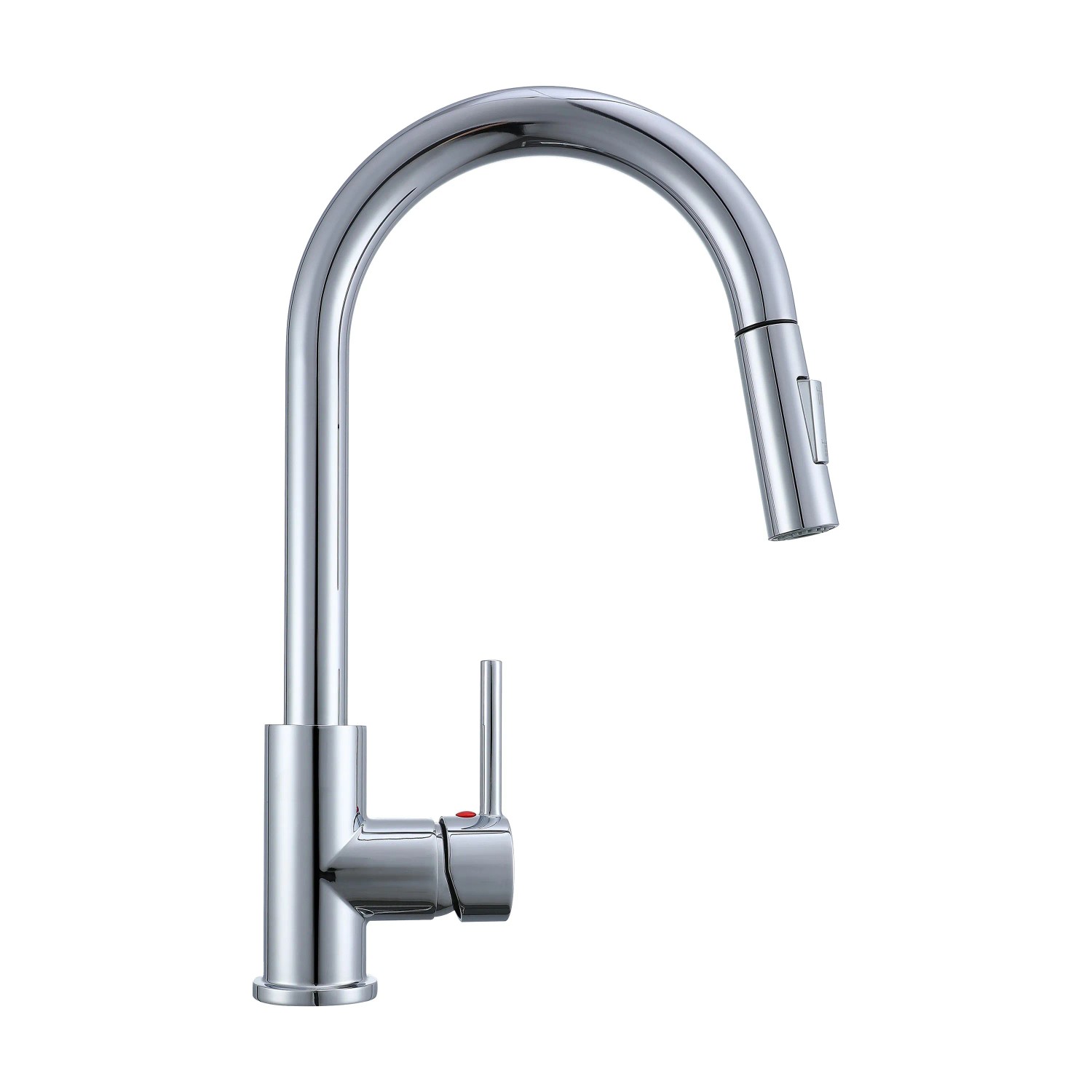 AICA Wasserhahn Küche Ausziehbar Hochbogen 360° Schwenkbar 2 Strahlarten Messingkern Chrom