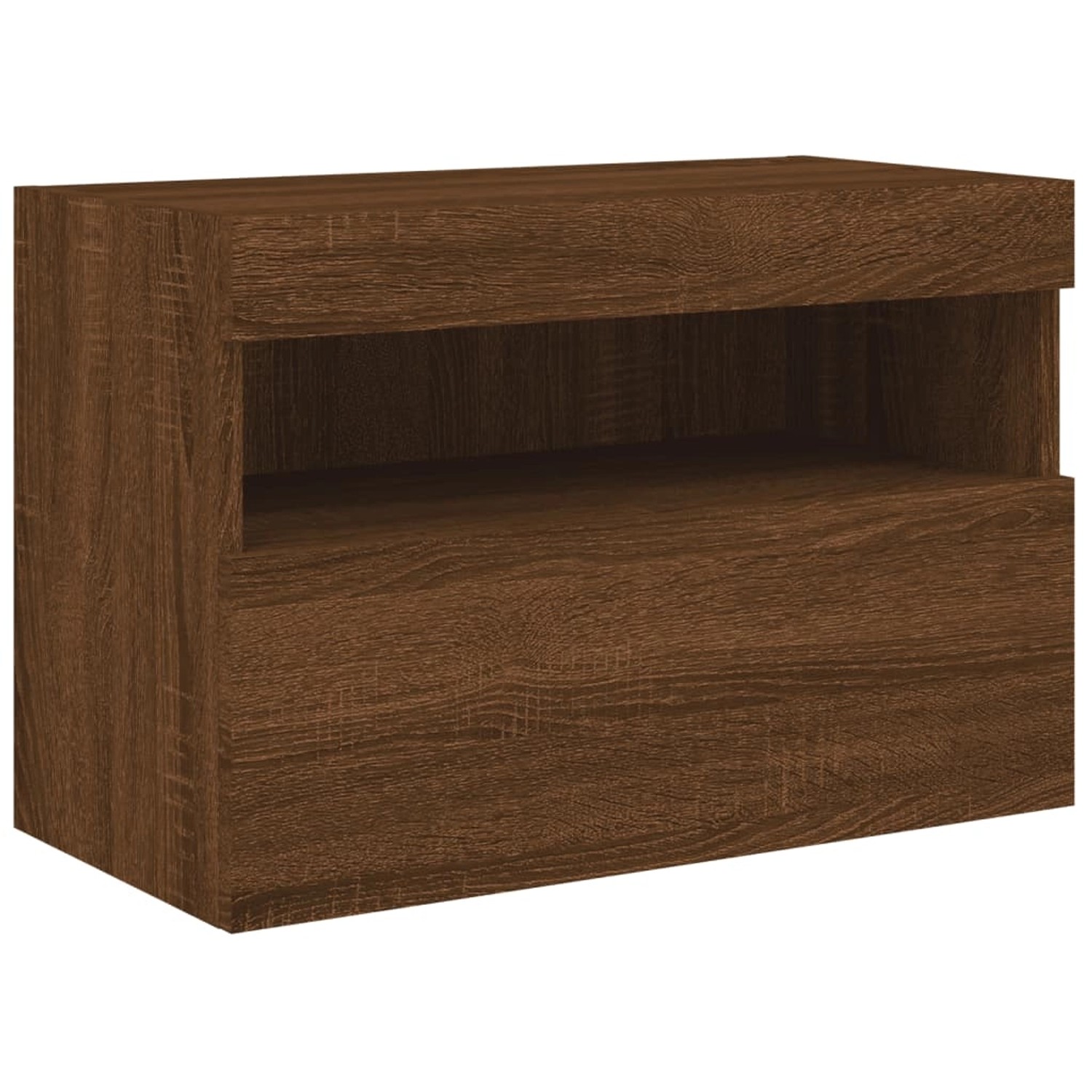 VidaXL TV-Wandschrank mit LED-Leuchten Braun Eichen-Optik 60x30x40 cm günstig online kaufen