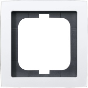 Busch-Jaeger Abdeckrahmen 1-fach Solo studioweiß für Schalter und Steckdosen.