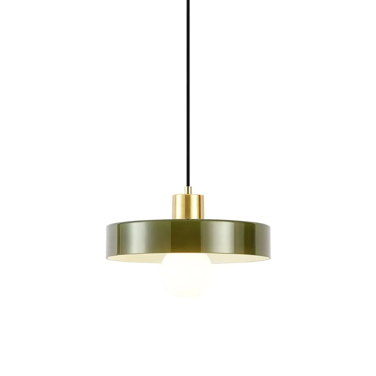 Qazqa Retro Hängelampe Gold Mit Grünem Glas Jina