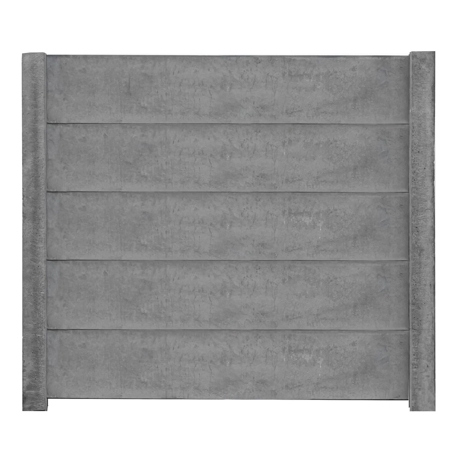 Betonzaun-Platte, glatt, 200x38,5x3 cm, für Sichtschutz im Garten.