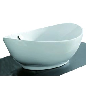 Glasdeals Aufsatzwaschtisch AW2010 in 60 × 37 × 19 cm Weiß 2010