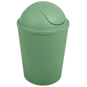 MSV Mülleimer Ako 5,5 l in Basilikumgrün mit Schwingdeckel.