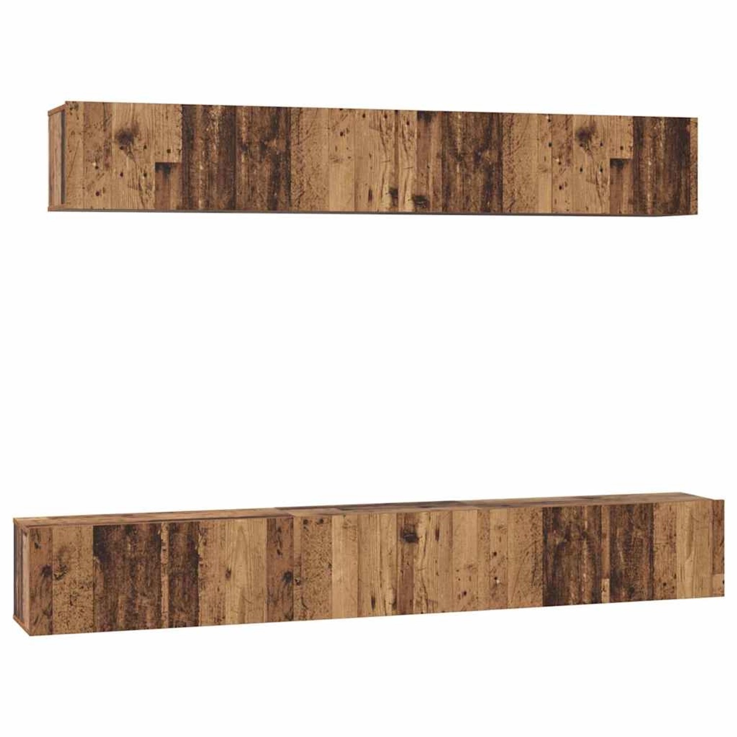 vidaXL TV-Schrank Set Wandmontiert 5-Tlg Altholz Holzwerkstoff 3393384 günstig online kaufen