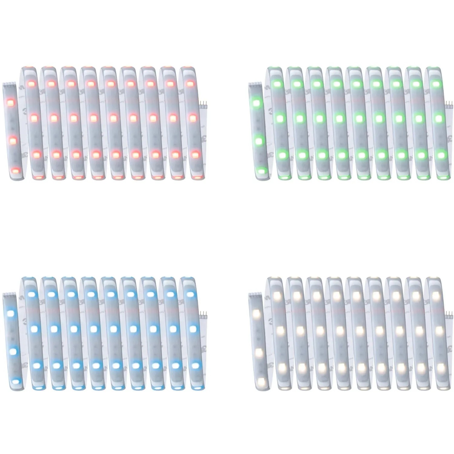 Paulmann MaxLED 250 LED-Streifen RGBW Set mit verschiedenen Farben.