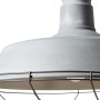 Betongraue Brilliant Pendelleuchte Rope mit schwarzem Metallkäfig für E27 Leuchtmittel.