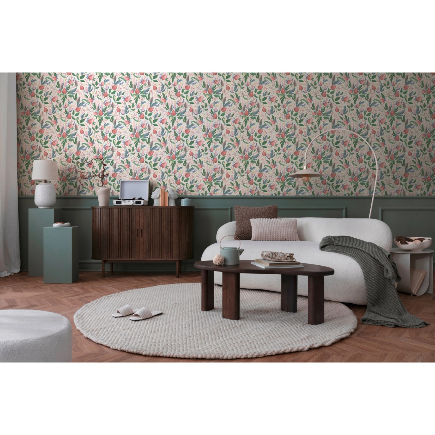 AS Creation Vliestapete Knospen 10,05 x 0,53 m Rosa-Grün FSC®_4