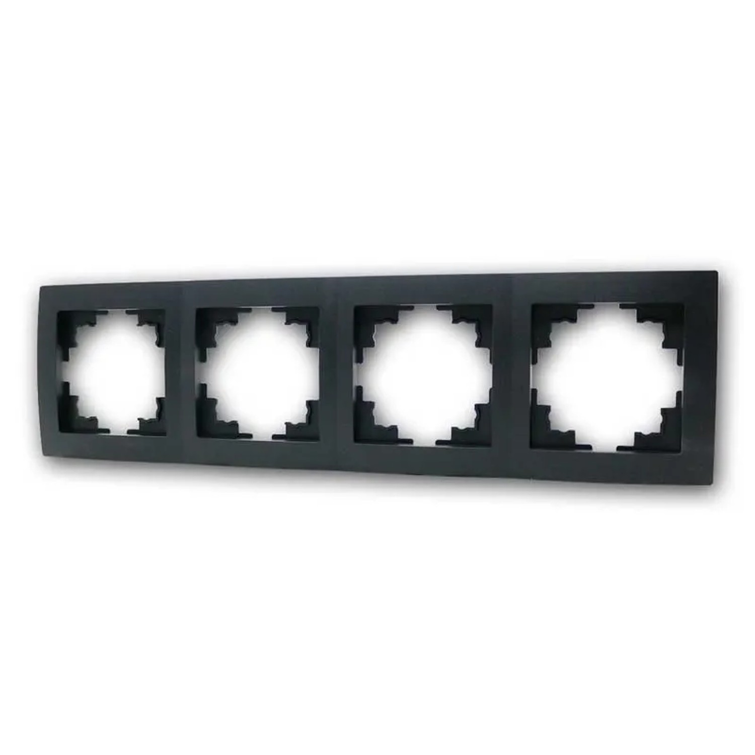 McPower FLAIR Rahmen 4-Fach Schwarz Matt Vierfachrahmen