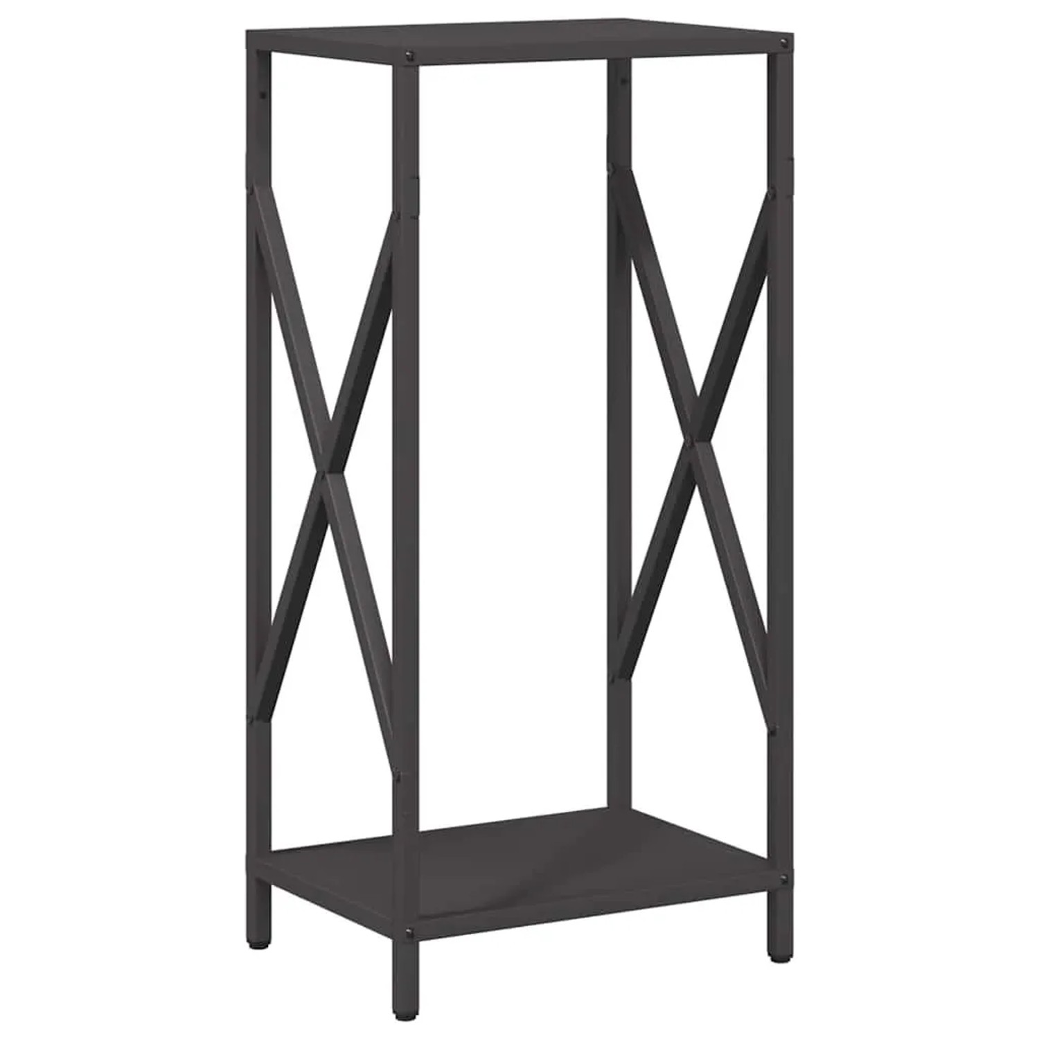vidaXL Brennholzregal Schwarz 34x25x70 cm Kaltgewalzter Stahl 864319