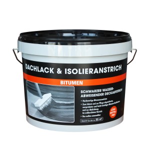 Eimer MEM Dach- und Isolieranstrich, 10 l, Bitumen, für Schutz und Abdichtung von Dachbahnen.