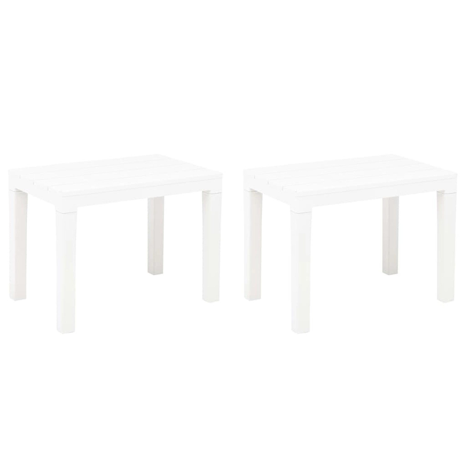 furnicato Gartenbänke 2 Stk. Weiß Kunststoff günstig online kaufen