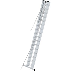 Krause Seilzugleiter Stabilo, 3-teilig, aus Aluminium. Außenleiter für hohe Reichweite.