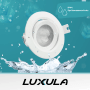LUXULA LED Downlight 5er Set, schwenkbar, CCT, 7W, IP44, Weiß, ideal für Feuchträume.