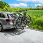 Eufab Fahrradträger Poker-F am Auto mit zwei Fahrrädern. Kupplungsträger für Anhängerkupplung.