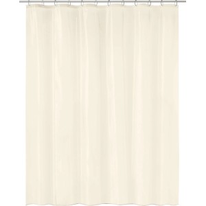 Ecrufarbener Duschvorhang Uno von Kleine Wolke, 180x200 cm, wasserdicht.