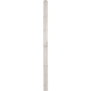 Weiß lasierter Zaunpfosten mit Rundkopf, 190 cm, für Zaunbau & Sichtschutz.