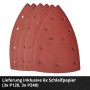 Sechs rote Schleifpapiere (3x P120, 3x P240) für Einhell Akku-Multischleifer.