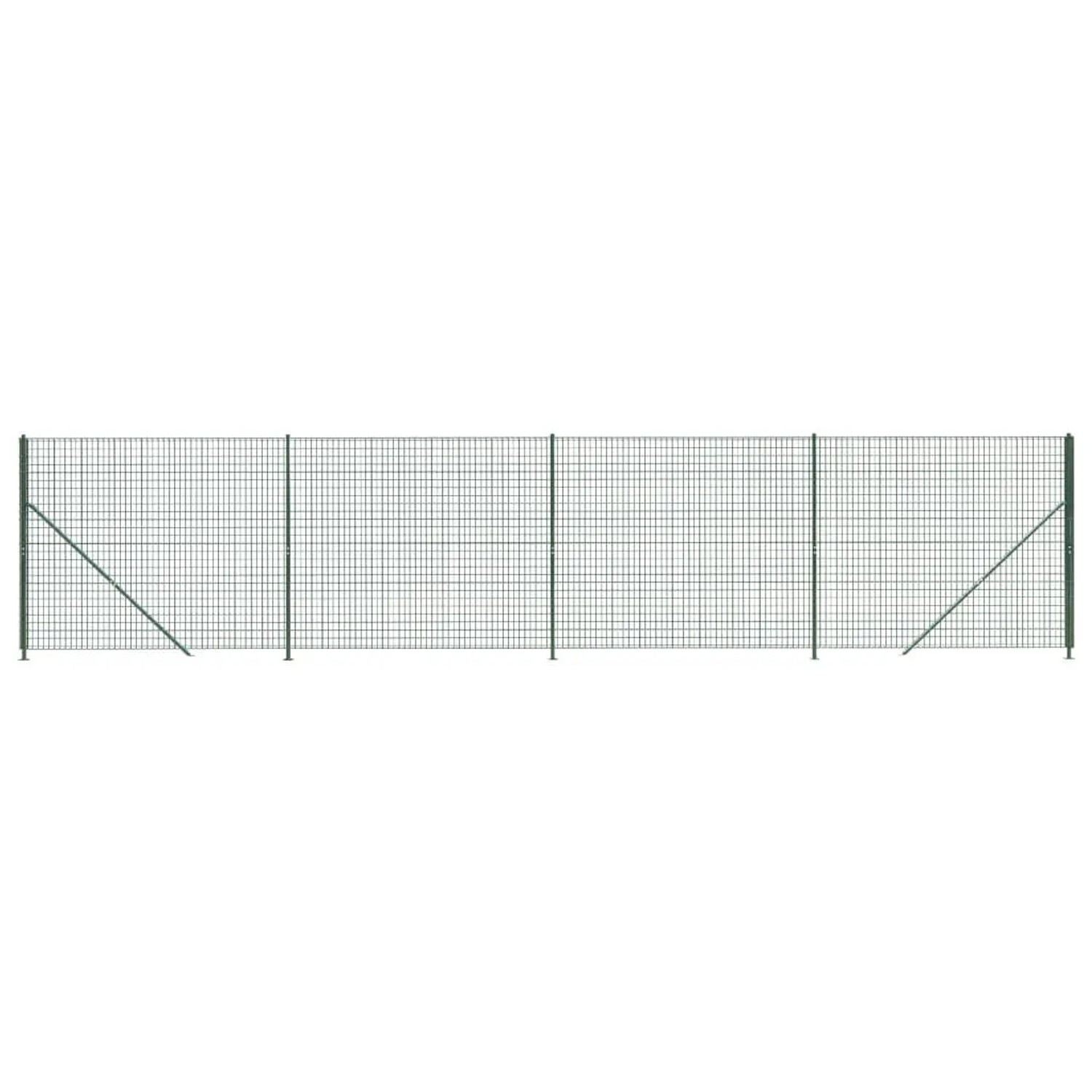 vidaXL Maschendrahtzaun mit Bodenflansch Grün 2,2x10 m 154151 günstig online kaufen