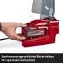Einhell Akku-Wasserpumpe: Detailaufnahme der Akku-Box mit eingesetztem Power X-Change Akku.