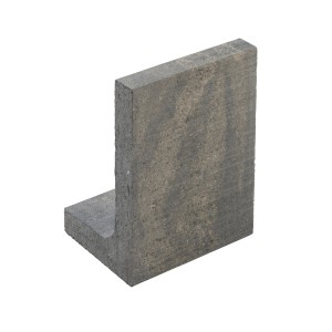 Diephaus L-Stein Mini, 35x25x20x5 cm, weiß-schwarz, für Beet- und Raseneinfassungen.