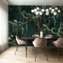Komar Vliestapete Orch-Idee Grün (350x250cm) im Esszimmer. Fototapete mit Dschungel-Motiv.