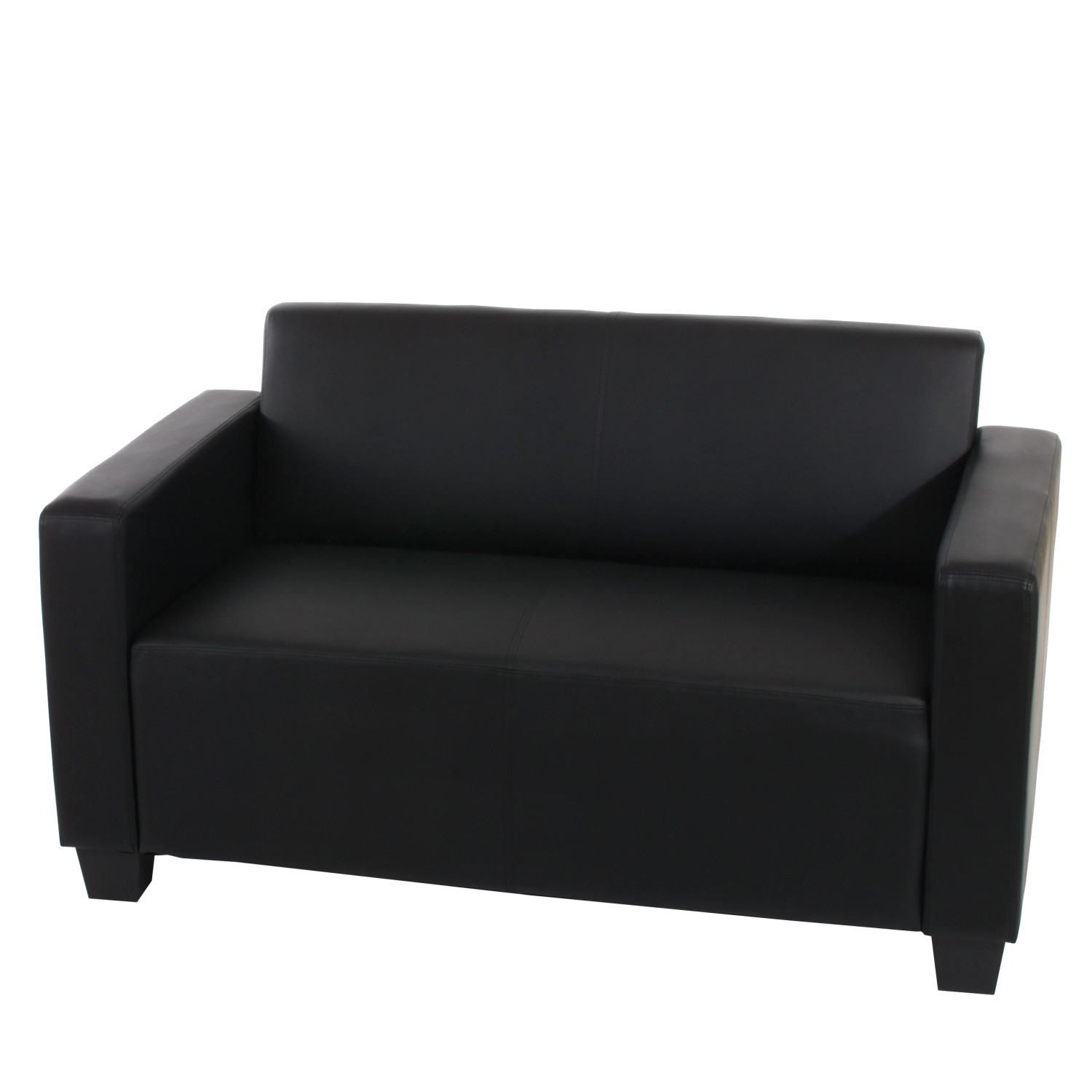 MCW Modular 2er Sofa Couch Moncalieri Loungesofa Kunstleder 136cm Schwarz günstig online kaufen