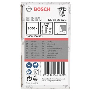 Bosch Stauchkopfnagel SK64-20 57G 57 mm Verzinkt 2000 Stück