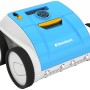 Steinbach Poolrunner Battery Pro: Akku-Poolroboter in Blau und Weiß mit Rädern.