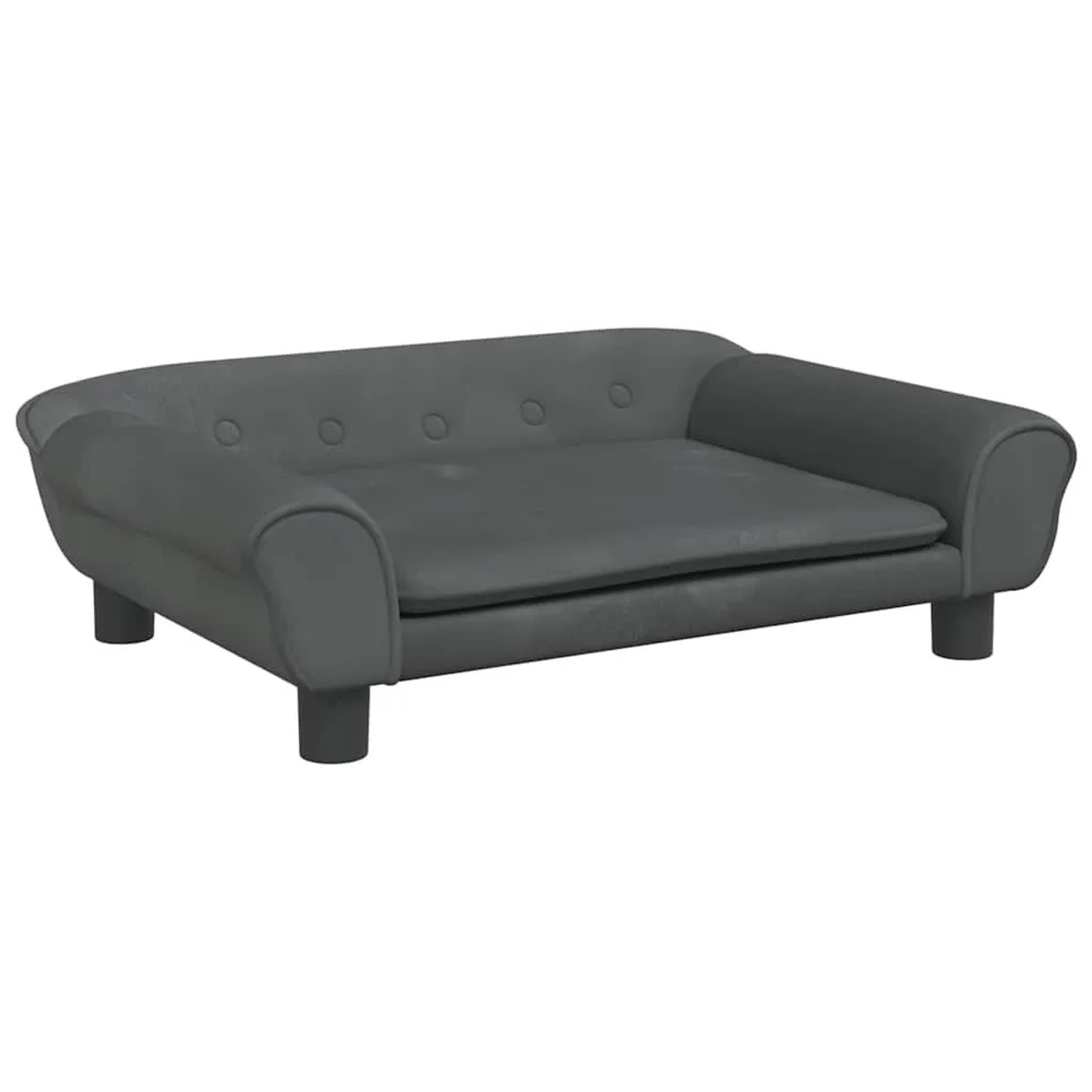 vidaXL Kindersofa Dunkelgrau 70x45x26 cm Samt 3196402