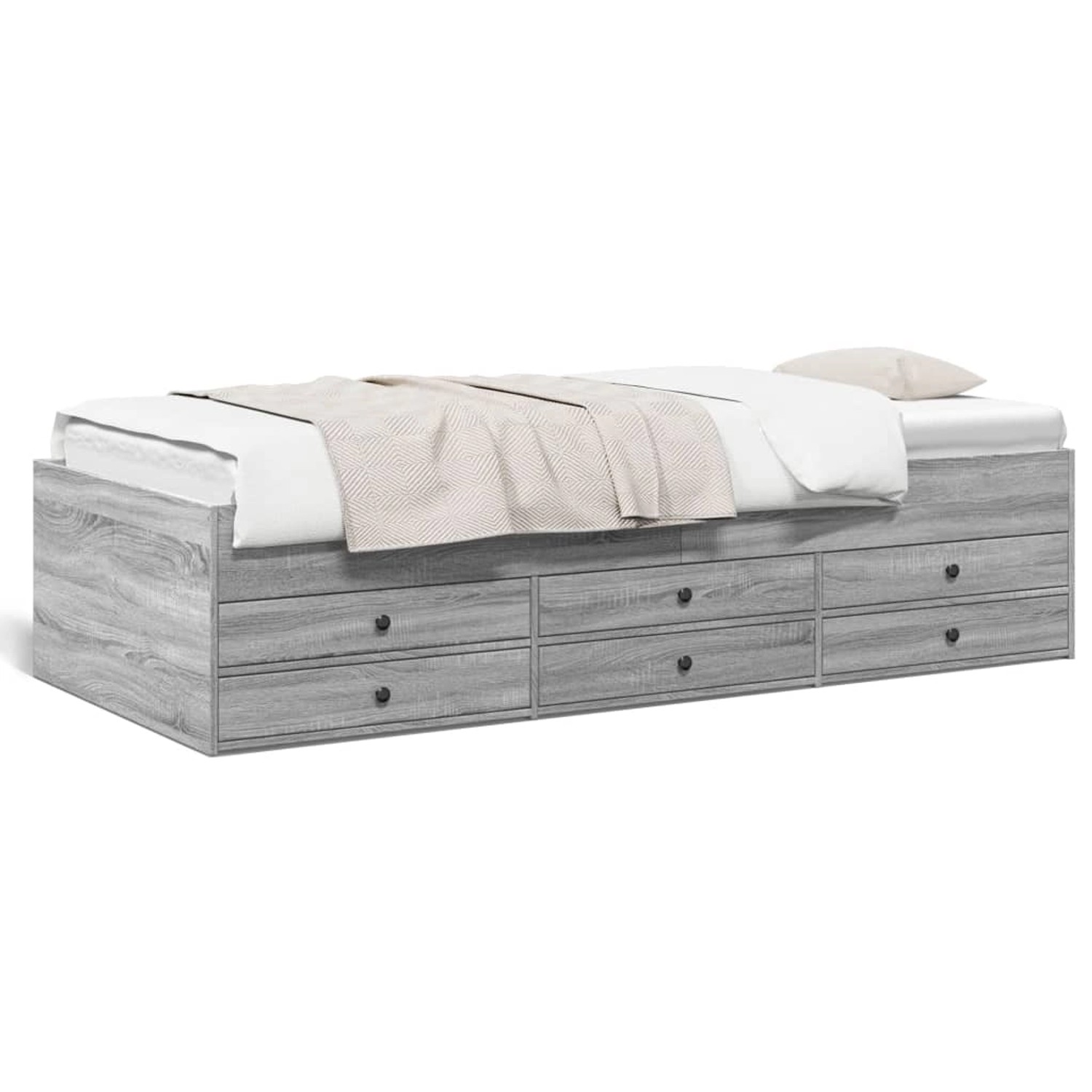 vidaXL Tagesbett mit Schubladen ohne Matratze Grau Sonoma 100x200 cm 328087 günstig online kaufen