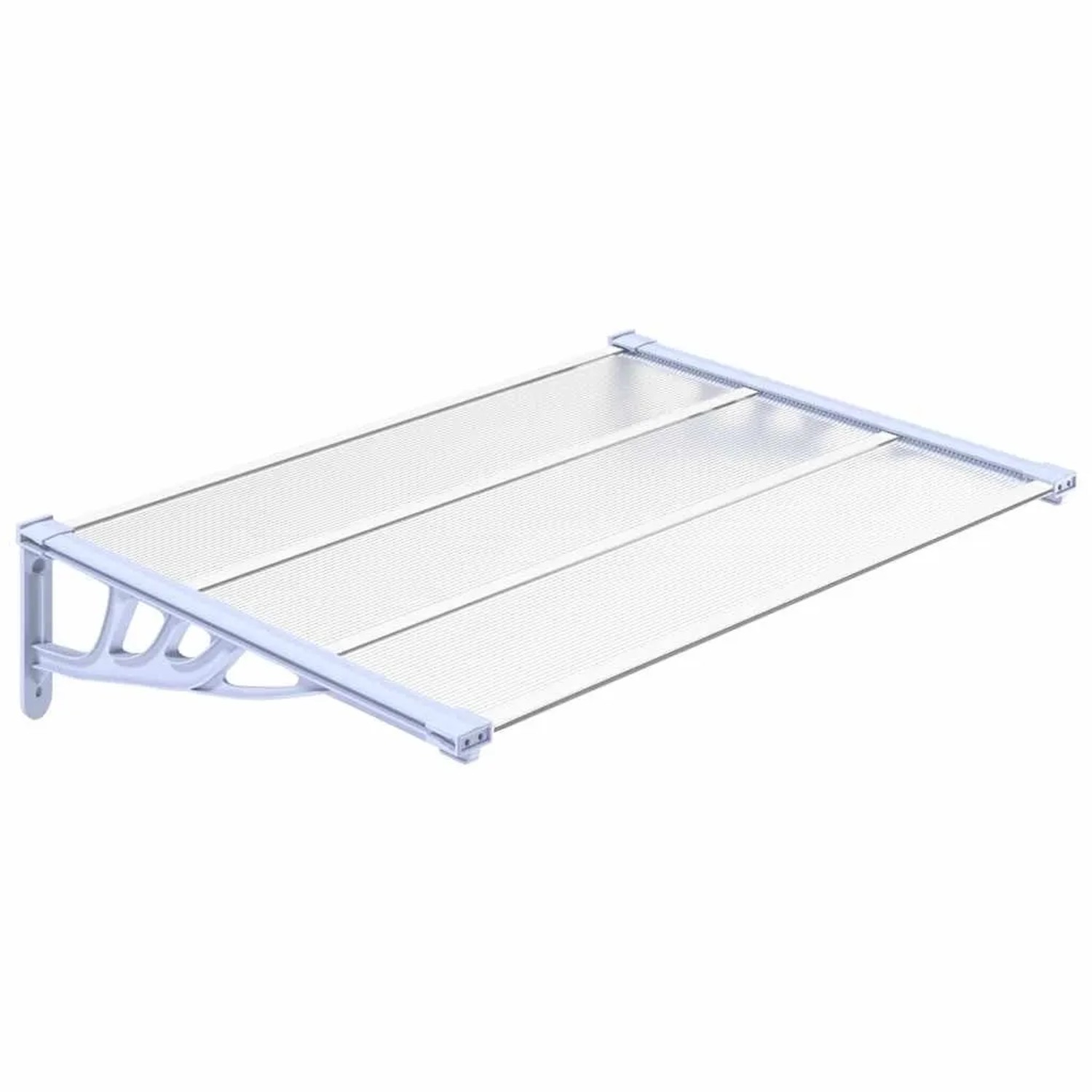 vidaXL Türvordach Grau und Transparent 122x90 cm Polycarbonat 153690
