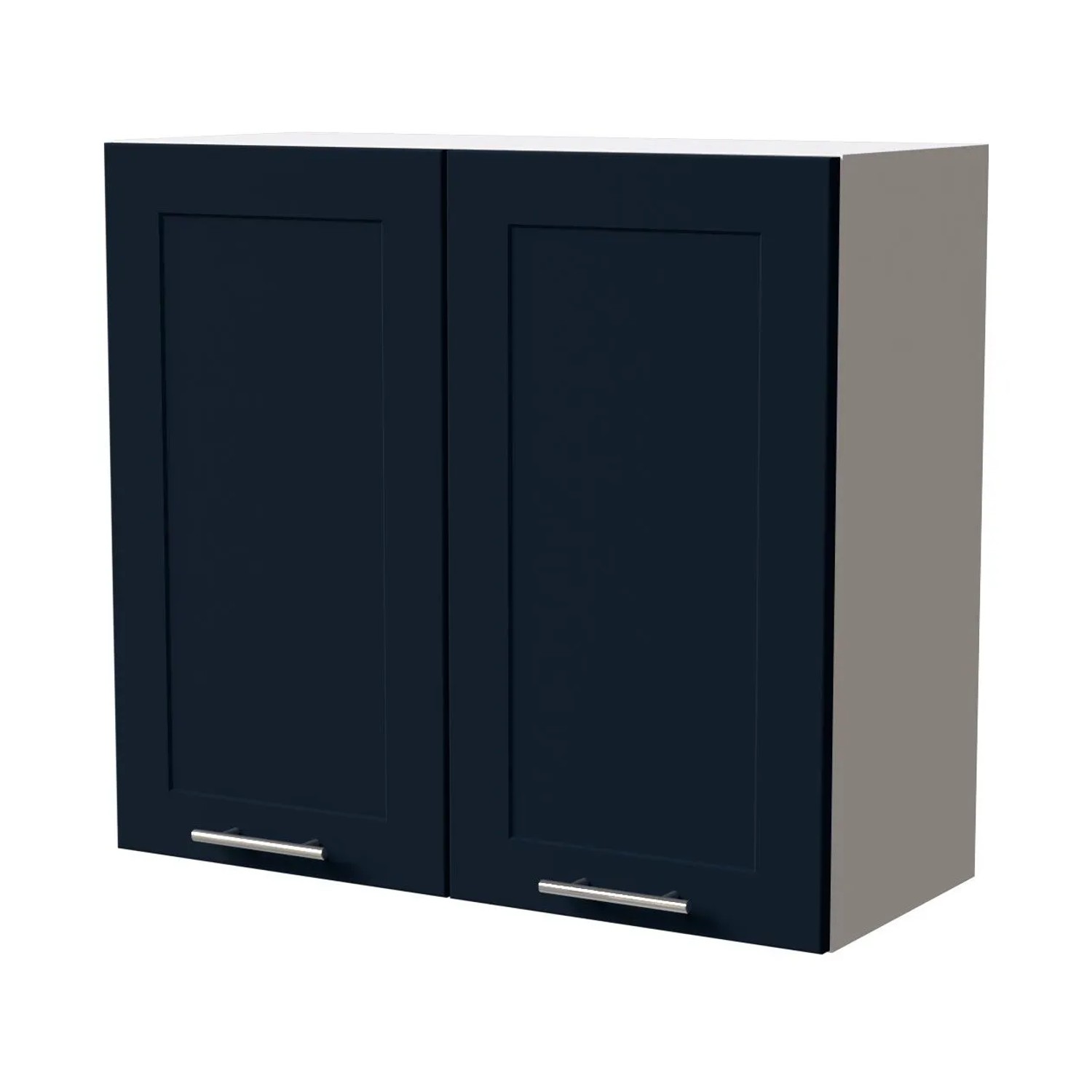 Feldmann-Wohnen Hängeschrank Oslo W3/80 Weiß / Indigo Matt 80 / 32,5 / 72cm