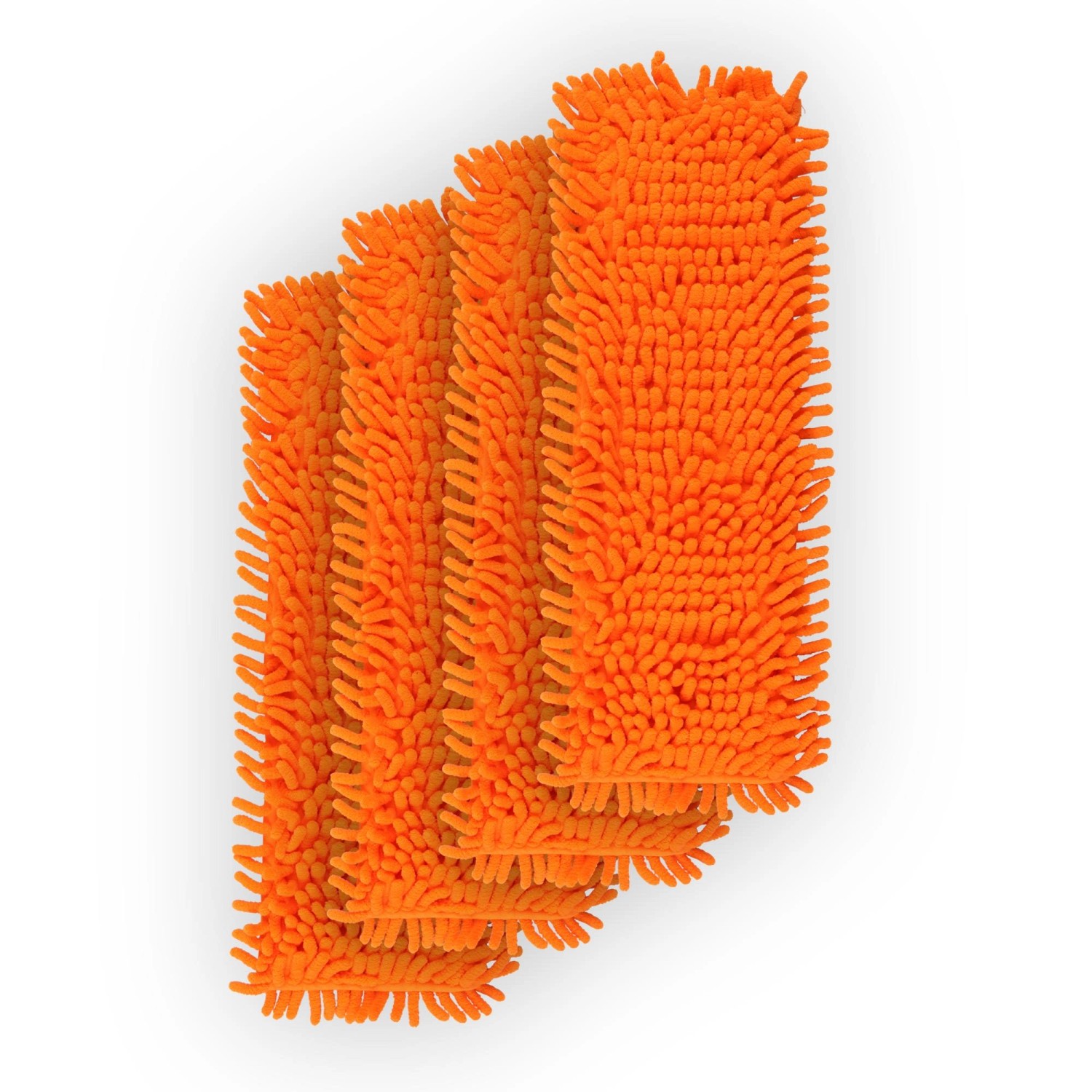 Bestlivings Bodenwischer Ersatzbezug Mikrovelour Chenille Orange 4er Pack