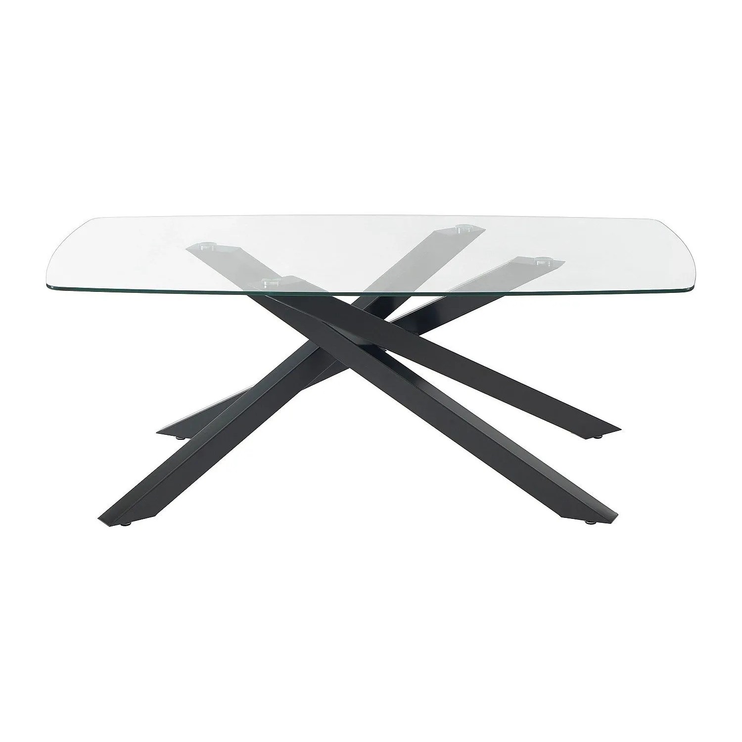 Vente-unique Esstisch Metrilia Transparent  Schwarz 200 cm