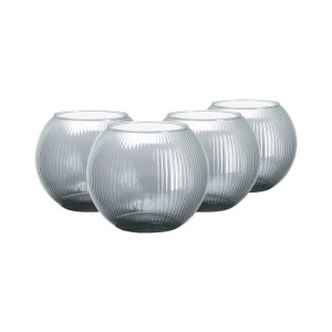 Ritzenhoff & Breker Elysia Windlicht 16 cm 4er Set Grau