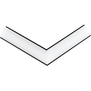 Schwarzer Eglo Alu Eckverbinder rechts für LED-Eckprofil, Detailansicht.