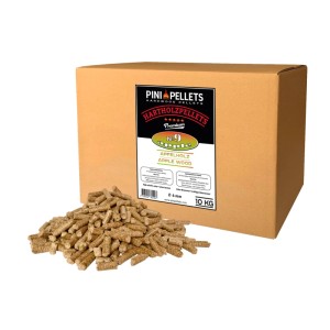 PINI Apfelholz Grillpellets 10 kg in Karton und lose. Hartholzpellets zum Grillen, Räuchern & Smoken.