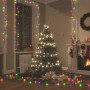 Mehrfarbige LED Lichterkette (15 m) von vidaXL, dekoriert Weihnachtsbaum und Fenster.