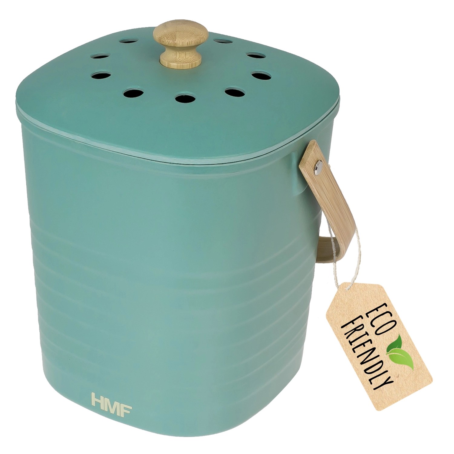 HMF 3780-3L-06 Biomülleimer Küche Geruchsdichter Komposteimer mit Deckel 3 Liter Grün