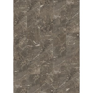 Muster des Laminatbodens Visiogrande Granit Schwarz mit Steinoptik.