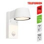 Weiße Telefunken LED-Außenwandleuchte mit Sensor, ideal für den Außenbereich.