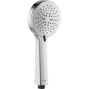 Verchromte baliv Handbrause HBR-100.120, Ø 10 cm, mit Antikalk-Noppen für einfache Reinigung.