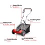 Einhell Akku-Spindelmäher GE-HM 18/38 Li-Solo: Handrasenmäher mit Fangkorb und verstellbarem Holm.