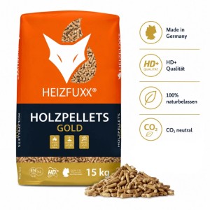 Heizfuxx Gold HD-Qualität Holzpellets Nadelholz 15kg x 2 Sack 30kg