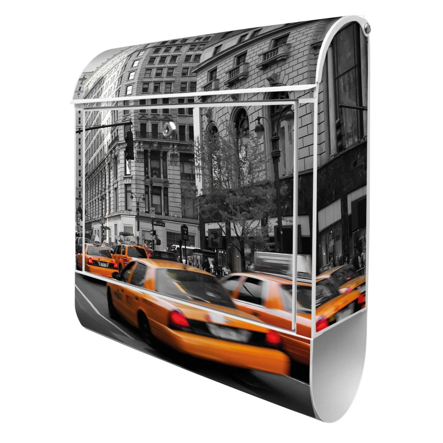 Banjado Design Briefkasten Weiß Pulverbeschichtet 39x47x14cm 2 Schlüssel Mi günstig online kaufen