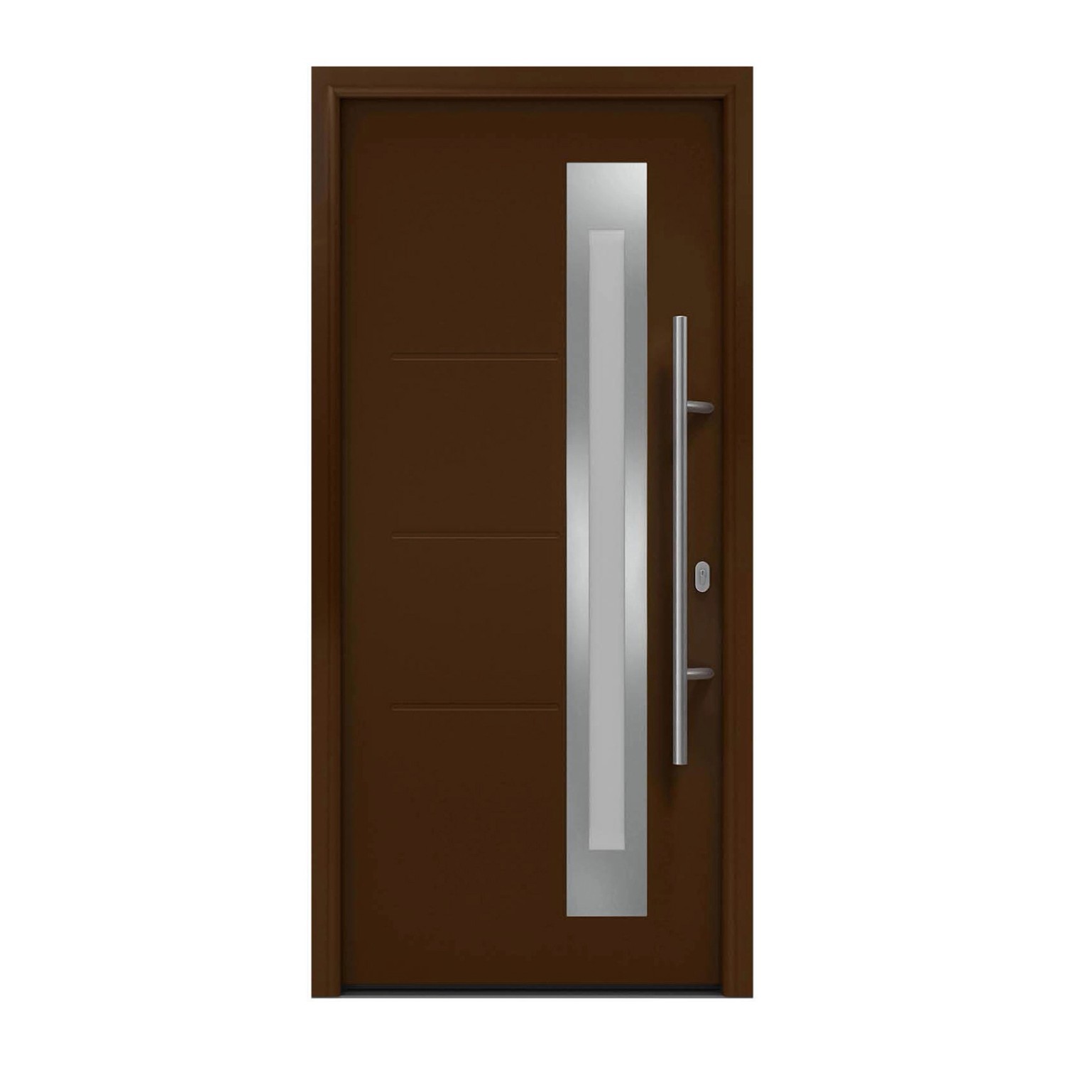 EcoStar Haustür Isopro IP 780S Terrabraun 110 cm x 210 cm DIN R günstig online kaufen