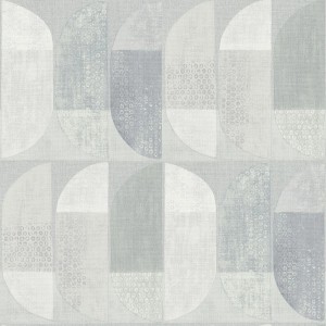 PROFHOME Grafik Tapete in Grau mit geometrischem Muster, matte Oberfläche.