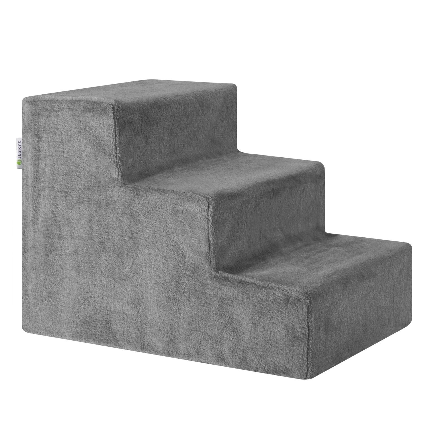 Juskys Haustiertreppe Timmy mit 3 Stufen Grau