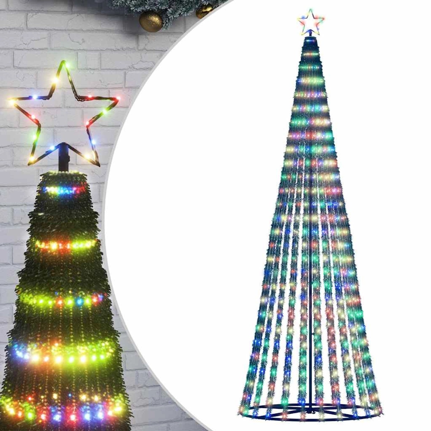 vidaXL LED Weihnachtsbaum 475 LEDs Mehrfarbig 247 cm 4016399